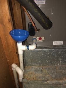 AC condensate pipe - interior